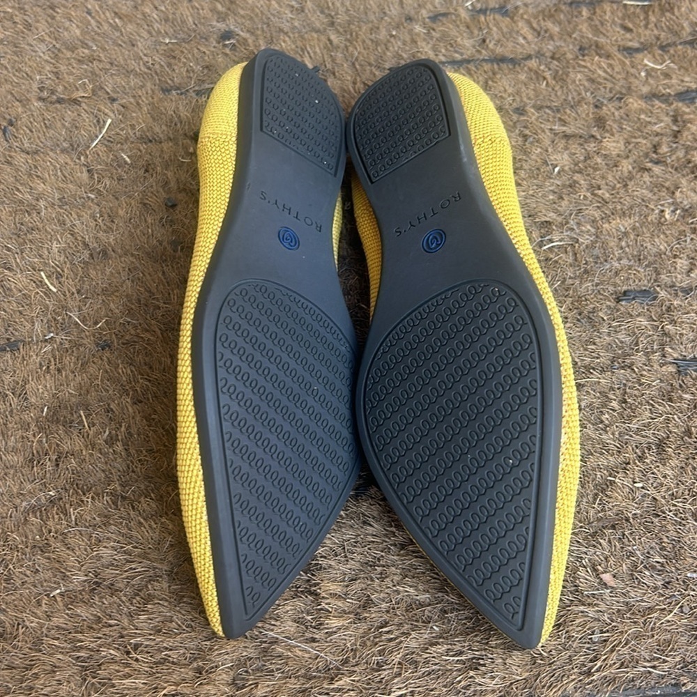 Rothy's the Point Flats Marigold Yellow Size 6 - Picture 9 of 10